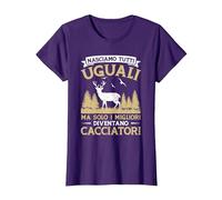 Caccia Divertente Solo I Migliori Diventano Cacciatori Maglietta, Donna, Viola, XS