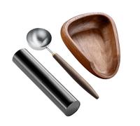Caccia Dosi Di Grani - Coffee SCOOP Grani | Vassoio Di Schermo Di Campione | Strumento Di Misurazione Di Fagioli In Legno Con Cucchiaio E Bottiglia Spray | Accessorio Per La Birra Per