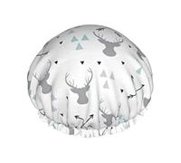 Caccia Frecce Triangoli Cervo Cuffia Doccia Donne Uomini Riutilizzabili Impermeabile Antiscivolo Capelli Ad Asciugatura Rapida Grande Cap Lungo Capelli Corti