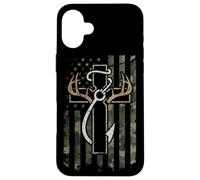 Caccia Pesca Fede - Christian Hunter Fisherman Camo USA Custodia per iPhone 16 Plus