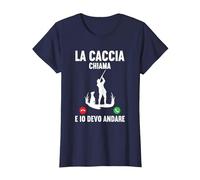 Caccia Previsioni del Fine Settimana Caccia Cacciatore Maglietta, Donna, Navy, XL