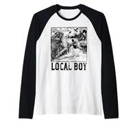 Caccia retrò Ragazzo Locale Cacciatore del Sud Amante dei Maglia con Maniche Raglan