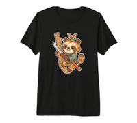 Caccia retrò Samurai Red Panda Maglietta Premium