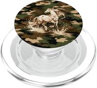 Caccia uccelli acquatici Camo Camouflage Cavallo Anatra Cacciatori PopSockets PopGrip per MagSafe