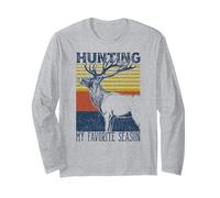 Caccia vintage la mia stagione preferita alce retrò Maglia a Manica