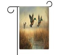 Caccia Volante Wild Garden Bandiera Casa Prato Cartello di Benvenuto Banner Doppio Lato Piccole Bandiere Personalizzate per Piscina Cortile Esterno Decorazione Della Parete Della Casa 32,6 x 47,8 cm