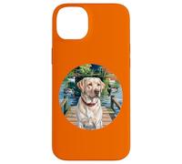 Caccia Yellow Lab, cane Labrador con anatre, uccelli acquatici. Custodia per iPhone 14 Plus