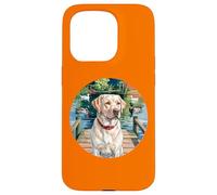 Caccia Yellow Lab, cane Labrador con anatre, uccelli acquatici. Custodia per iPhone 15 Pro