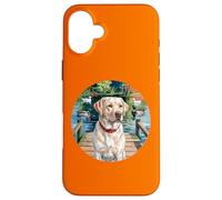 Caccia Yellow Lab, cane Labrador con anatre, uccelli acquatici. Custodia per iPhone 16 Plus