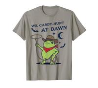 Cacciamo Caramelle all'alba Cowboy Frog Halloween Maglietta