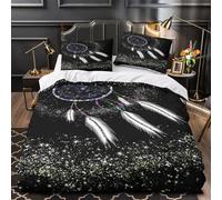 Cacciatore di sogni Set Di Copripiumino Set di Biancheria da Letto 3 Pezzi microfibra stampa di 3D con federa con federe Arte fantasy_2 copripiumino for bambini e ragazze Single（140x200cm）