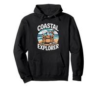 Cacciatore di Tesori in Spiaggia Coastal Explorer Felpa con Cappuccio