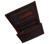 Cacciatore Marrone Rfid Blocco Vintage Pelle Uomo 19 + Card Portafoglio Full Gra