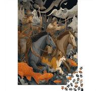 Cacciatori mongoli a cavallo con archi e frecce,Puzzle Per Adulti 70x50cm/1000pcs,Giochi Di Sfida