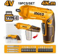 Cacciavite a Batteria 4V INGCO Avvitatore Elettrico + Kit Accessori + Valigetta