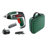 Cacciavite a batteria Bosch IXO (7a generazione; 3,6 V; 2,0 Ah; 5,5 Nm; con cavo micro-USB; include attacco angolare) - Edizione Amazon + borsa portautensili Bosch