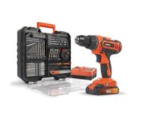 Cacciavite a batteria Dual Power POWDP15300 - 20 V, con batteria agli ioni di litio da 20 V e caricatore, cassetta degli attrezzi, per legno, pietra e metallo - Trapano elettrico