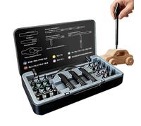 Cacciavite a cricchetto, 24 in 1, magnetico, ergonomico e portatile, mini cricchetto con impugnatura ergonomica, per officina, automobili, montaggio di mobili, meccanici e meccanici