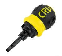 Cacciavite a cricchetto a doppio scopo con testa magnetica e manico telescopico regolabile per un fissaggio stabile della vite (giallo)