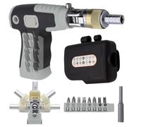 Cacciavite A Cricchetto - Punte Magnetiche Antiscivolo | Set Di Cacciaviti A Cricchetto | Kit Riparazione Elettronica Computer | A Con Porta Punte A Scomparsa Per Fai Da Te