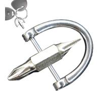 Cacciavite a croce corto, cacciavite a taglio tozzo, mini strumento piatto, cacciavite tascabile a doppia testa per lavori confinati, cacciavite micro bit portatile, kit di strumenti compatto per