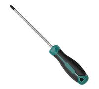 Cacciavite a croce lunga da 6 mm, piatto con manico in gomma, per riparazioni domestiche, impugnatura ergonomica