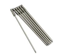 Cacciavite a croce lungo, set di punte lunghe, 6 pezzi, punte magnetiche extra lunghe in acciaio S2, 150 mm, per cacciaviti elettrici manuali e trapani, con codolo esagonale da 1/4"