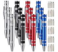Cacciavite a penna Mudder, multiuso, 8 in 1, magnetico, tascabile, con funzione di precisione, per mini gadget (12 pezzi)