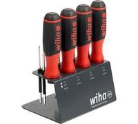 Wiha Cacciavite a cricchetto con impugnatura SoftFinish, 1/4", 72 denti, supporto magnetico, cacciavite con cricchetto, cacciavite a cricchetto (47169)