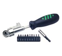 Laser Tools 3-Way Testa Angolata Cacciavite & 10 Bit 2517