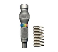 Cacciavite di precisione in lega di alluminio con punta magnetica da 6,35 mm e blocco auto per riparazioni elettroniche e montaggio di mobili in spazi ristretti