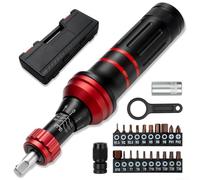 Cacciavite dinamometrico preimpostato con calibro di coppia antiscivolo, doppia scala per una facile lettura, regolabile 10 80 pollici lb con incremento di 1 pollice libbre, include adattatore per