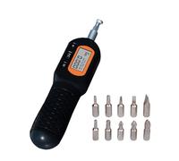 Cacciavite dinamometrico professionale Sistemi di visualizzazione digitale Materiali ABS Costruzione con 10 Multi Purpose Bit Set Handheld Torques Strumento di misurazione