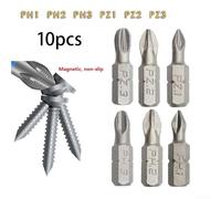 Cacciavite Efficienza Una Collezione Completa di Dieci Punte Magnetiche Antiscivolo Tutte Misurano Venticinque Millimetri di Lunghezza (PZ3)
