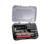 Cacciavite elettrico a cricchetto da 4,2 V con ricarica di tipo C, rotazione avanti/indietro, regolazione multi coppia, include barra di estensione e varietà di punte (versione aggiornata)