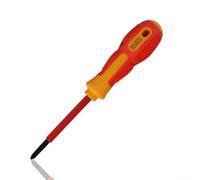 Cacciavite elettrico a mano con isolamento da 1000 V a croce piatta, compatibilità ergonomica con manico in TPR e acciaio al vanadio trattato termicamente (croce 6 x 100 mm)