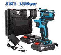 Cacciavite elettrico a percussione senza fili 21V 1350 giri/min trapani ad alta velocità ricaricabile 32 Torque trapano domestico strumenti fai da te