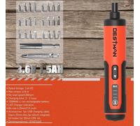 CACCIAVITE ELETTRICO MINI AVVITATORE RICARICABILE USB 25 PUNTE CON LED DT-5040