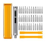 Cacciavite elettrico, mini cacciavite a batteria da 3,7 V con 41 bit, 200 giri/min e 3 impostazioni di coppia, strumento di riparazione di precisione per telefono, orologio, fotocamera, laptop