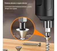 Cacciavite elettrico ricaricabile - Strumento per riparazione elettrica | Set di punte cordless portatili | Kit di cacciaviti di ricarica USB multifunzione Collezione di strumenti di fissaggio per l'a