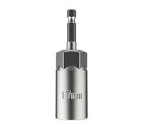 Cacciavite esagonale da 5,5 mm a 19 mm, gambo esagonale da 1/4 di pollice, lunghezza 80 mm, punte for trapano for dadi, chiave a bussola for strumento di rimozione di bulloni e dadi(17mm-1pcs)