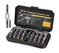 Cacciavite magnetico 34 in 1, set di cacciaviti a cricchetto con 32 punte magnetiche, utilizzato per mobili di casa, computer, biciclette, fai da te, miglior regalo
