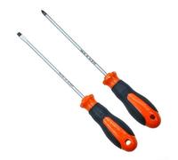 Cacciavite magnetico lungo da 15,2 cm con punte a croce e scanalate, manico in gomma e asta in lega di acciaio al cromo vanadio, progettato per aree difficili da raggiungere (cacciavite a croce)