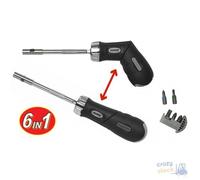 Cacciavite Maurer A Cricco Manico Pieghevole 6 Inserti Acciaio S2 Robusto