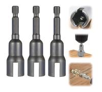 Cacciavite per dadi ad alette, punta per dado ad aletta, punta da trapano da 1/4", chiave a bussola con gambo esagonale da 1/4", per dadi a pannello, viti a occhiello Q gancio a C (nero, 3 pezzi)