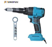 Cacciavite per utensili elettrici domestici con pistola per rivettatrice elettrica a batteria 2.4-4.8mm con luce a LED per batteria Makita 18V (non inclusa)