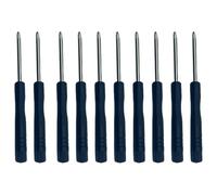 Cacciavite piatto magnetico, 10 pezzi, 8,6 cm, lunghezza 1,5 mm, cacciavite a mano con manico nero, strumento di riparazione per cellulare, console portatile