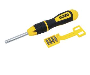 Cacciavite portainserti magnetico a cricchetto c/10 inserti STANLEY - 0-68-010