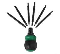 Cacciavite telescopico a cricchetto per viti torx a croce (4 in 1) | Include 6 punte a doppia estremità, copre la croce scanalata per Torx esagonale, ideale per le attività domestiche generali