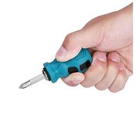 Cacciavite Tozzo, Cacciaviti Corti Multi-punta 2 in 1 Mini Manico Cacciavite a Cricchetto Piccolo, Cacciavite a Doppia Fessura con Fessura a Croce